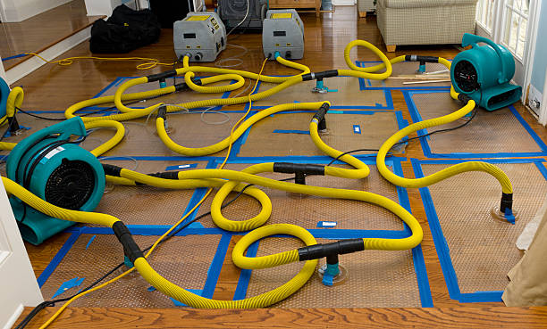 Professional Flood Damage Restoration technician working in Lamy, NM